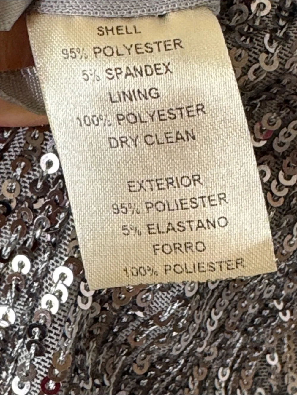 Eliza J Sequin Mock Neck Jumpsuit Size 8 Gunmetal Silver - Picture 10 of 11